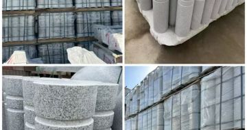 广元 芝麻白花岗岩挡车柱、隔离柱多少钱