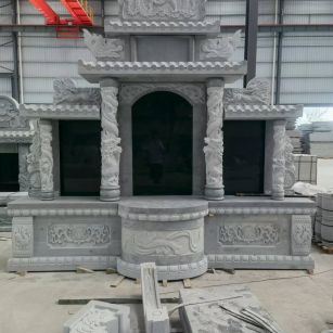 广元 芝麻灰高档墓碑，土墓，可定制