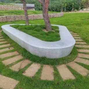 广元 芝麻白光面整石坐凳