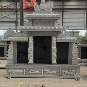 广元 芝麻灰高档墓碑、土墓，一套也支持定做