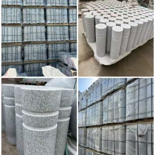 广元 芝麻白花岗岩挡车柱、隔离柱多少钱