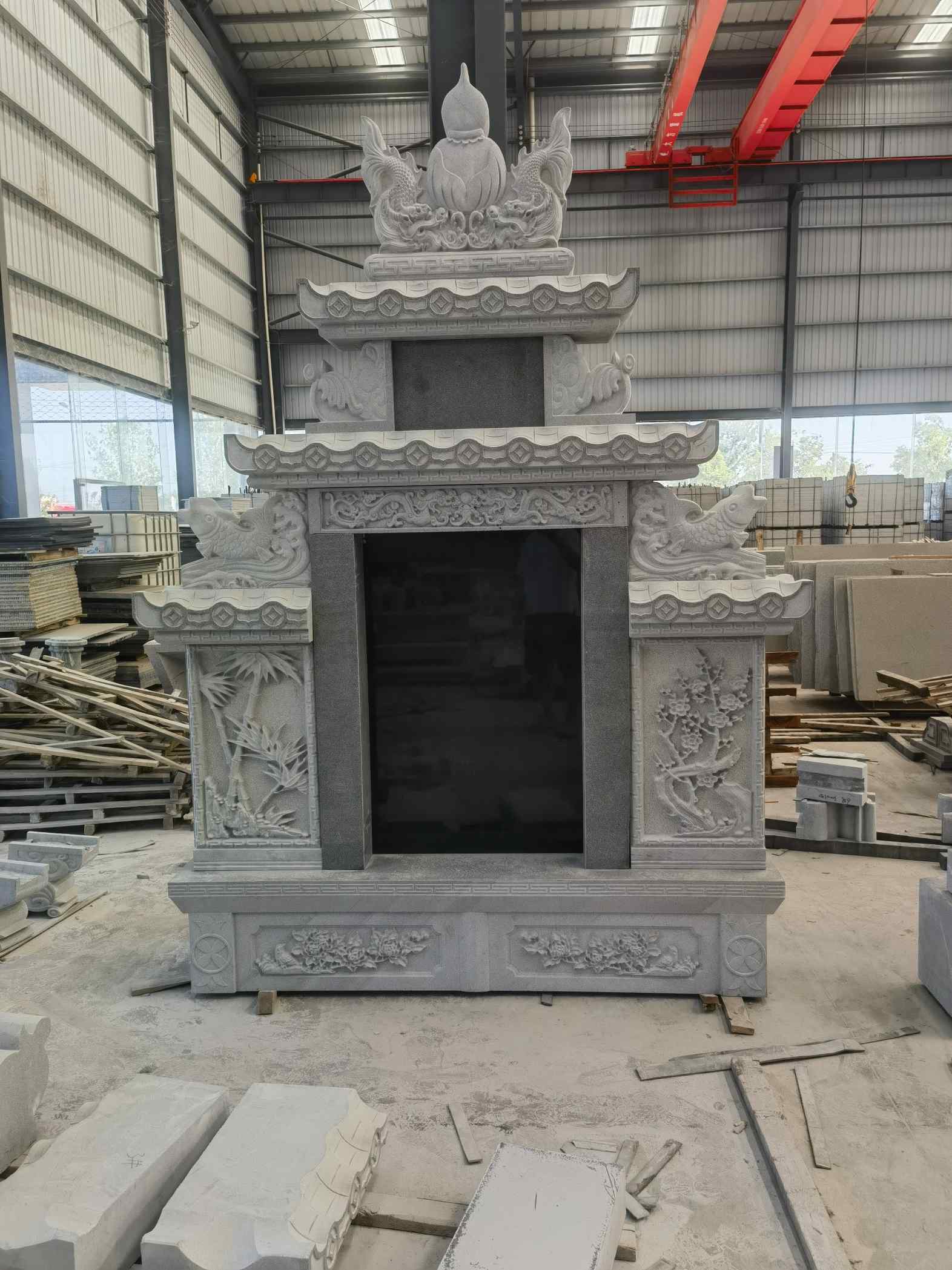 广元 芝麻灰高档墓碑、土墓，一套也支持定做