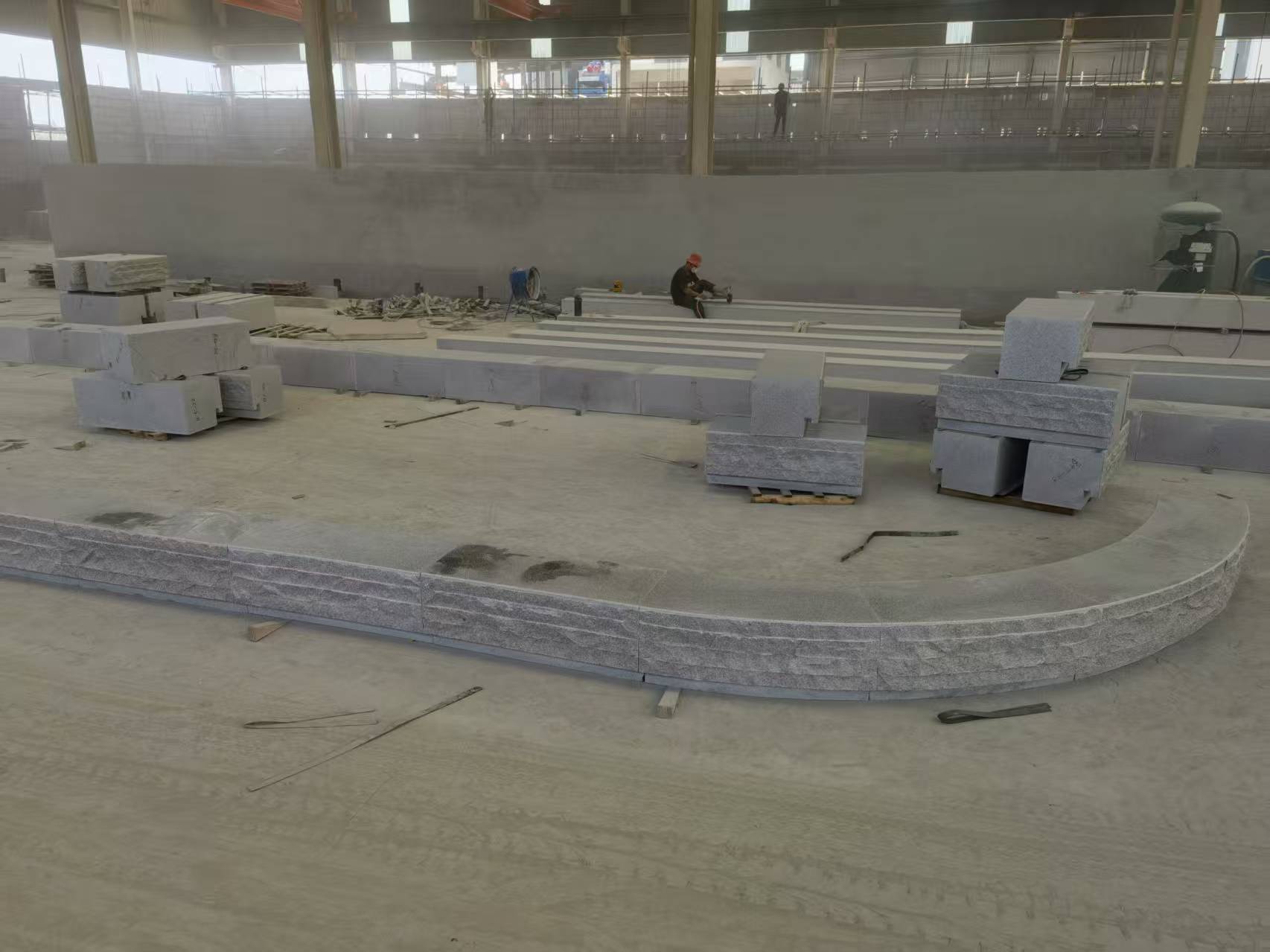 广元 芝麻白整石坐凳（光面+自然面）