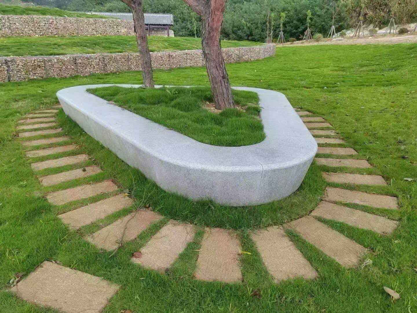 广元 芝麻白光面整石坐凳